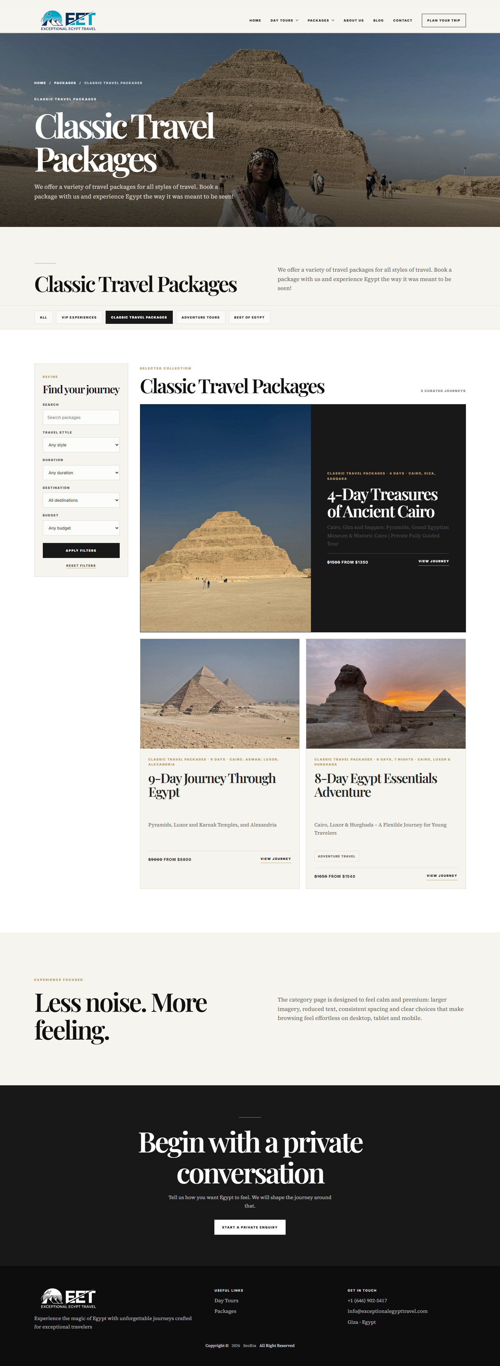 Exceptional Egypt Travel