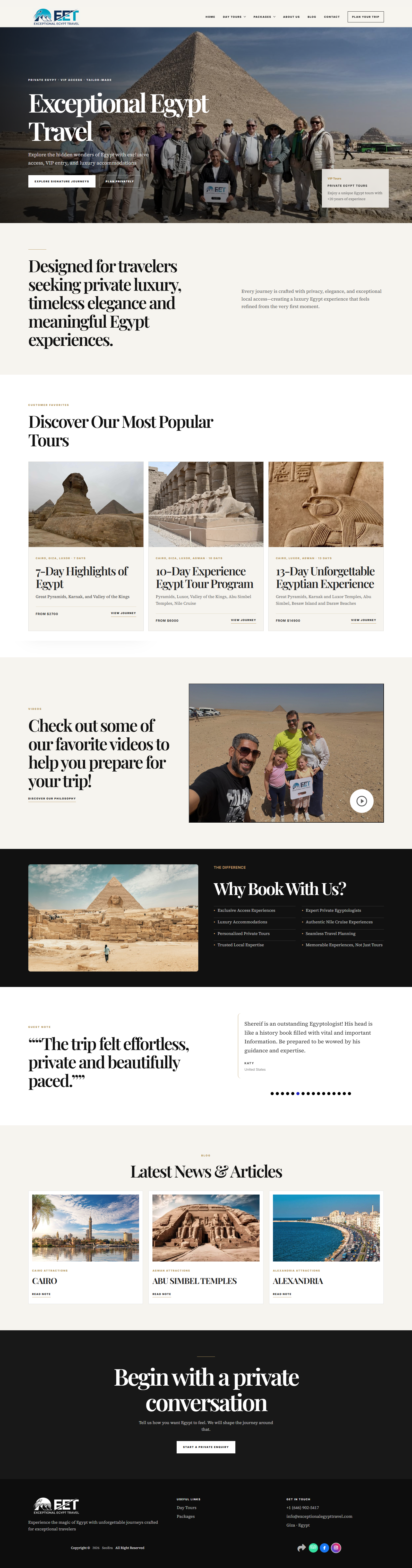 Exceptional Egypt Travel
